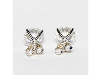 18 karaat witgouden oorstekers met 5,00 crt. diamant - afbeelding 2 van  10