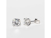 18 karaat witgouden oorstekers met 5,00 crt. diamant - afbeelding 3 van  10