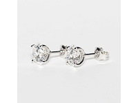 18 karaat witgouden oorstekers met 5,00 crt. diamant - afbeelding 8 van  10