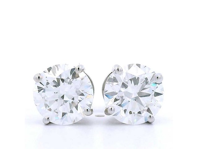 18 karaat witgouden oorstekers met 5,03 ct. diamant - afbeelding 1 van  9