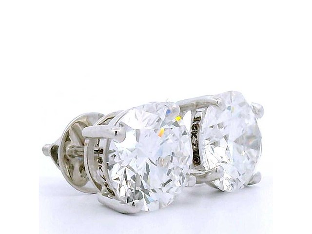18 karaat witgouden oorstekers met 5,03 ct. diamant - afbeelding 4 van  9