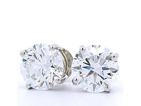 18 karaat witgouden oorstekers met 5,03 ct. diamant - afbeelding 5 van  9