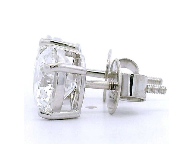 18 karaat witgouden oorstekers met 5,03 ct. diamant - afbeelding 6 van  9