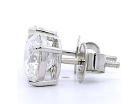 18 karaat witgouden oorstekers met 5,03 ct. diamant - afbeelding 6 van  9
