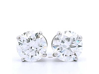 18 karaat witgouden oorstekers met 5,03 ct. diamant - afbeelding 7 van  9