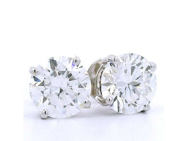 18 karaat witgouden oorstekers met 5,03 ct. diamant - afbeelding 9 van  9