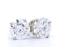18 karaat witgouden oorstekers met 5,03 ct. diamant - afbeelding 9 van  9