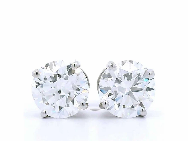 18 karaat witgouden oorstekers met 5,03 ct. diamant - afbeelding 1 van  9