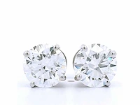 18 karaat witgouden oorstekers met 5,03 ct. diamant - afbeelding 7 van  9