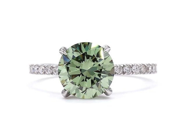 18 karaat witgouden ring met 2,32 ct. diamant - afbeelding 1 van  8