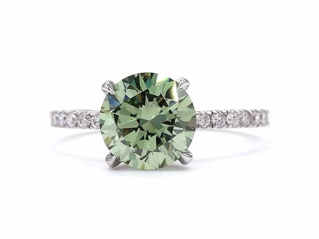18 karaat witgouden ring met 2,32 ct. diamant - afbeelding 2 van  8