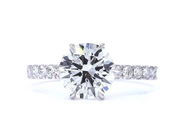 18 karaat witgouden ring met 2,44 ct. diamant - afbeelding 7 van  10