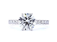 18 karaat witgouden ring met 2,44 ct. diamant - afbeelding 7 van  10