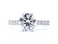 18 karaat witgouden ring met 2,44 ct. diamant - afbeelding 8 van  10
