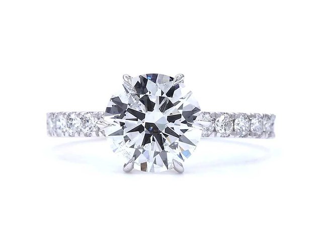 18 karaat witgouden ring met 2,44 ct. diamant - afbeelding 10 van  10