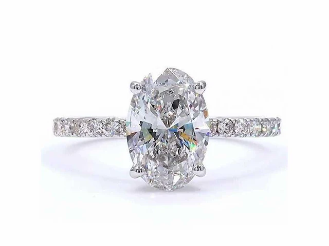 18 karaat witgouden ring met 2,46 ct. diamant - afbeelding 1 van  8