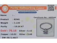 18 karaat witgouden ring met 2,46 ct. diamant - afbeelding 7 van  8