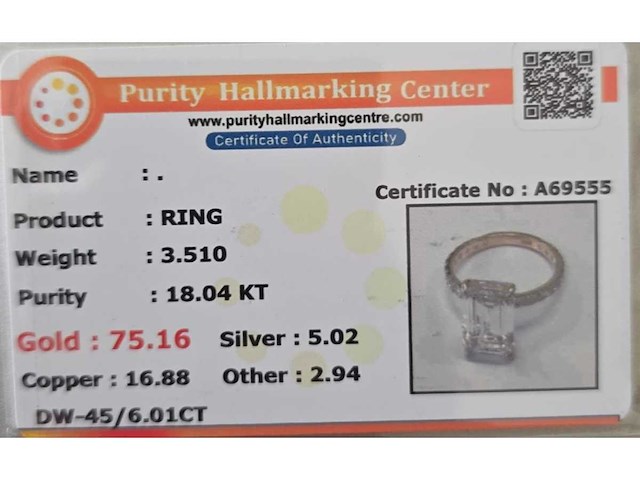 18 karaat witgouden ring met 2,48 ct. diamant - afbeelding 8 van  13
