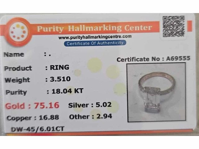 18 karaat witgouden ring met 2,48 ct. diamant - afbeelding 8 van  13