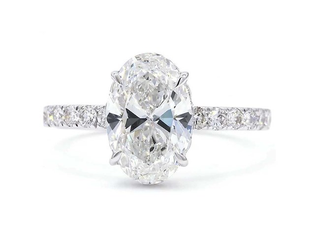 18 karaat witgouden ring met 2,59 ct. diamant - afbeelding 1 van  9