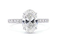 18 karaat witgouden ring met 2,59 ct. diamant - afbeelding 8 van  9