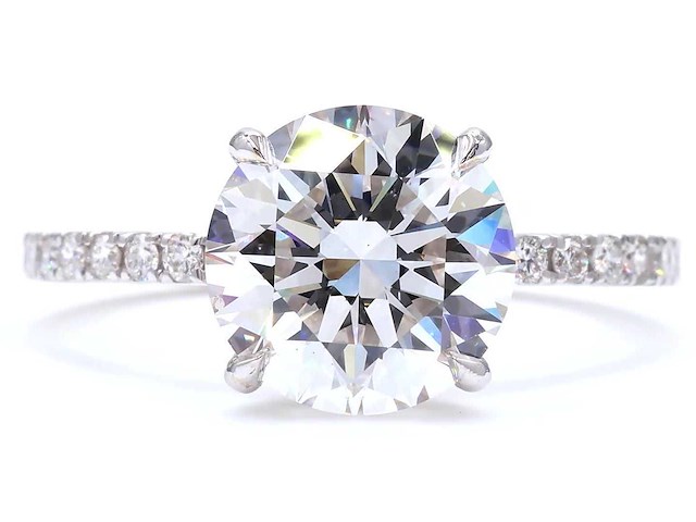 18 karaat witgouden ring met 2,70 ct. diamant - afbeelding 8 van  9