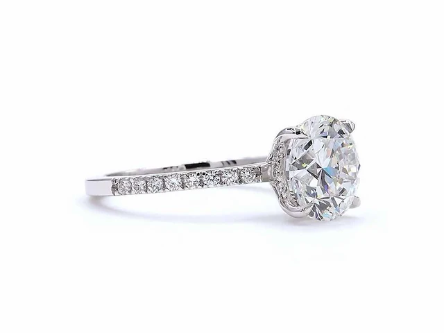 18 karaat witgouden ring met 2,70 ct. diamant - afbeelding 3 van  9