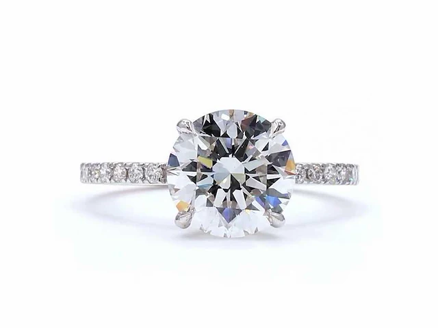 18 karaat witgouden ring met 2,70 ct. diamant - afbeelding 7 van  9
