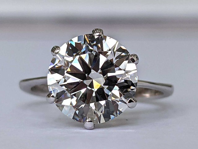 18 karaat witgouden ring met 3,00 crt diamant - afbeelding 4 van  9