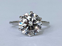 18 karaat witgouden ring met 3,00 crt diamant - afbeelding 5 van  9