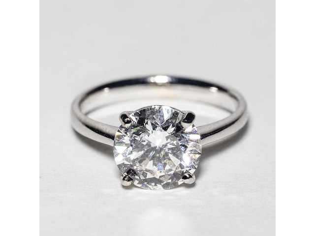 18 karaat witgouden ring met 3,04 crt. diamant - afbeelding 1 van  12