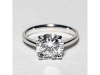 18 karaat witgouden ring met 3,04 crt. diamant - afbeelding 1 van  12