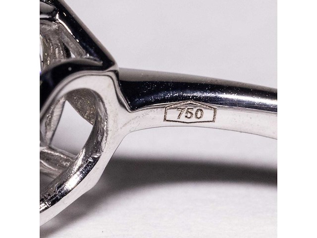 18 karaat witgouden ring met 3,04 crt. diamant - afbeelding 10 van  12