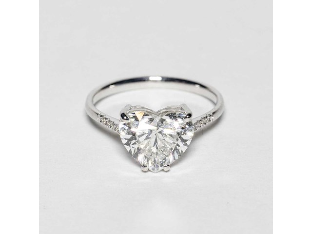 18 karaat witgouden ring met 3,09 crt. diamant - afbeelding 4 van  10