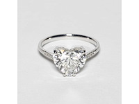 18 karaat witgouden ring met 3,09 crt. diamant - afbeelding 4 van  10