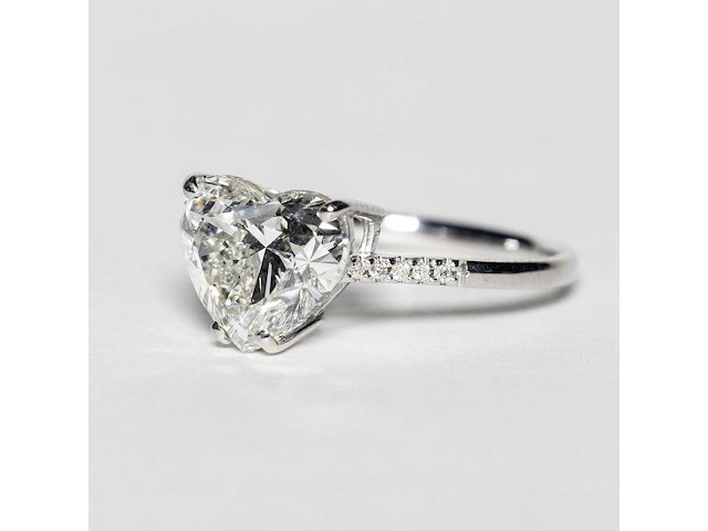 18 karaat witgouden ring met 3,09 crt. diamant - afbeelding 5 van  10