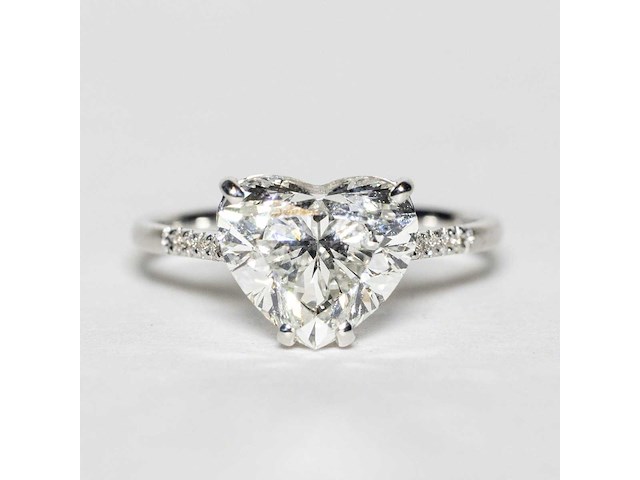 18 karaat witgouden ring met 3,09 crt. diamant - afbeelding 8 van  10