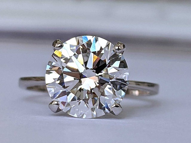 18 karaat witgouden ring met 3,09 ct. diamant - afbeelding 1 van  9