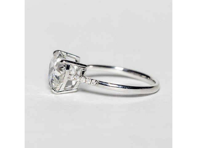 18 karaat witgouden ring met 3,11 crt. diamant - afbeelding 8 van  10
