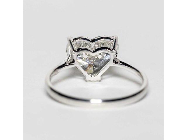 18 karaat witgouden ring met 3,11 crt. diamant - afbeelding 9 van  10