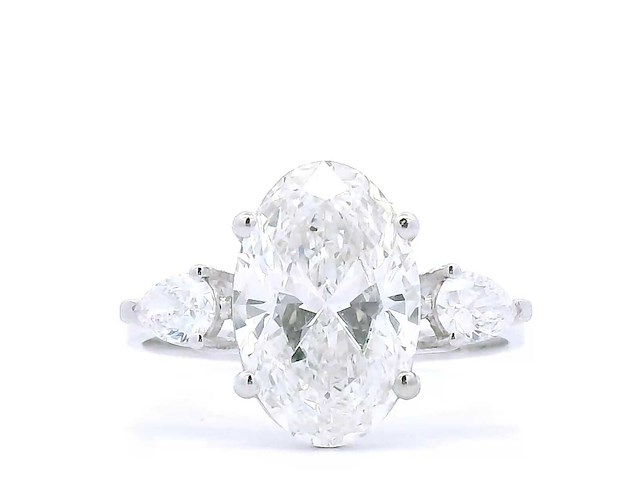 18 karaat witgouden ring met 3,26 crt. diamant - afbeelding 1 van  8