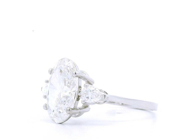 18 karaat witgouden ring met 3,26 crt. diamant - afbeelding 4 van  8