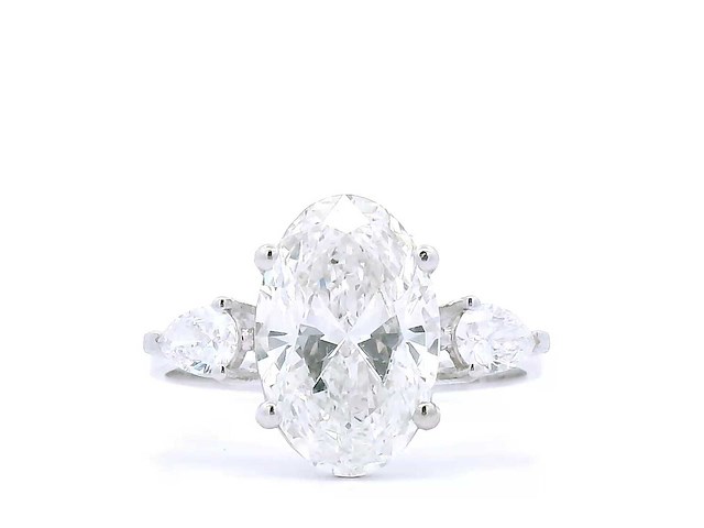 18 karaat witgouden ring met 3,26 crt. diamant - afbeelding 7 van  8