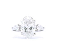 18 karaat witgouden ring met 3,26 crt. diamant - afbeelding 7 van  8