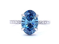18 karaat witgouden ring met 3,28 ct. diamant