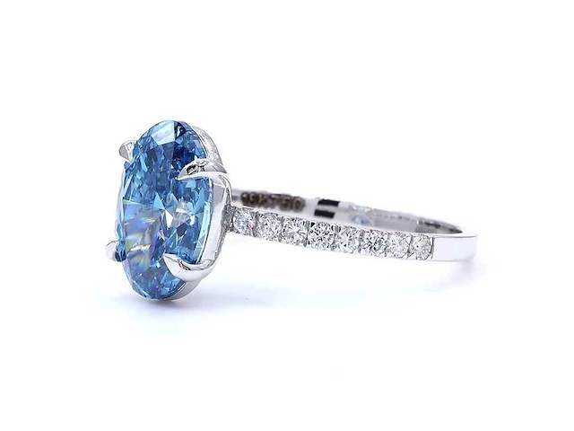 18 karaat witgouden ring met 3,28 ct. diamant - afbeelding 4 van  8