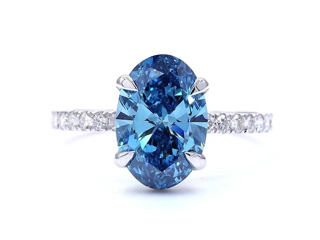 18 karaat witgouden ring met 3,28 ct. diamant - afbeelding 6 van  8