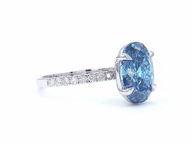 18 karaat witgouden ring met 3,28 ct. diamant - afbeelding 3 van  8