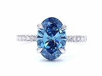 18 karaat witgouden ring met 3,28 ct. diamant - afbeelding 6 van  8