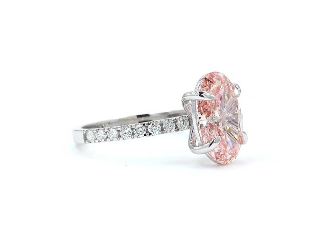 18 karaat witgouden ring met 3,29 ct. diamant - afbeelding 3 van  8